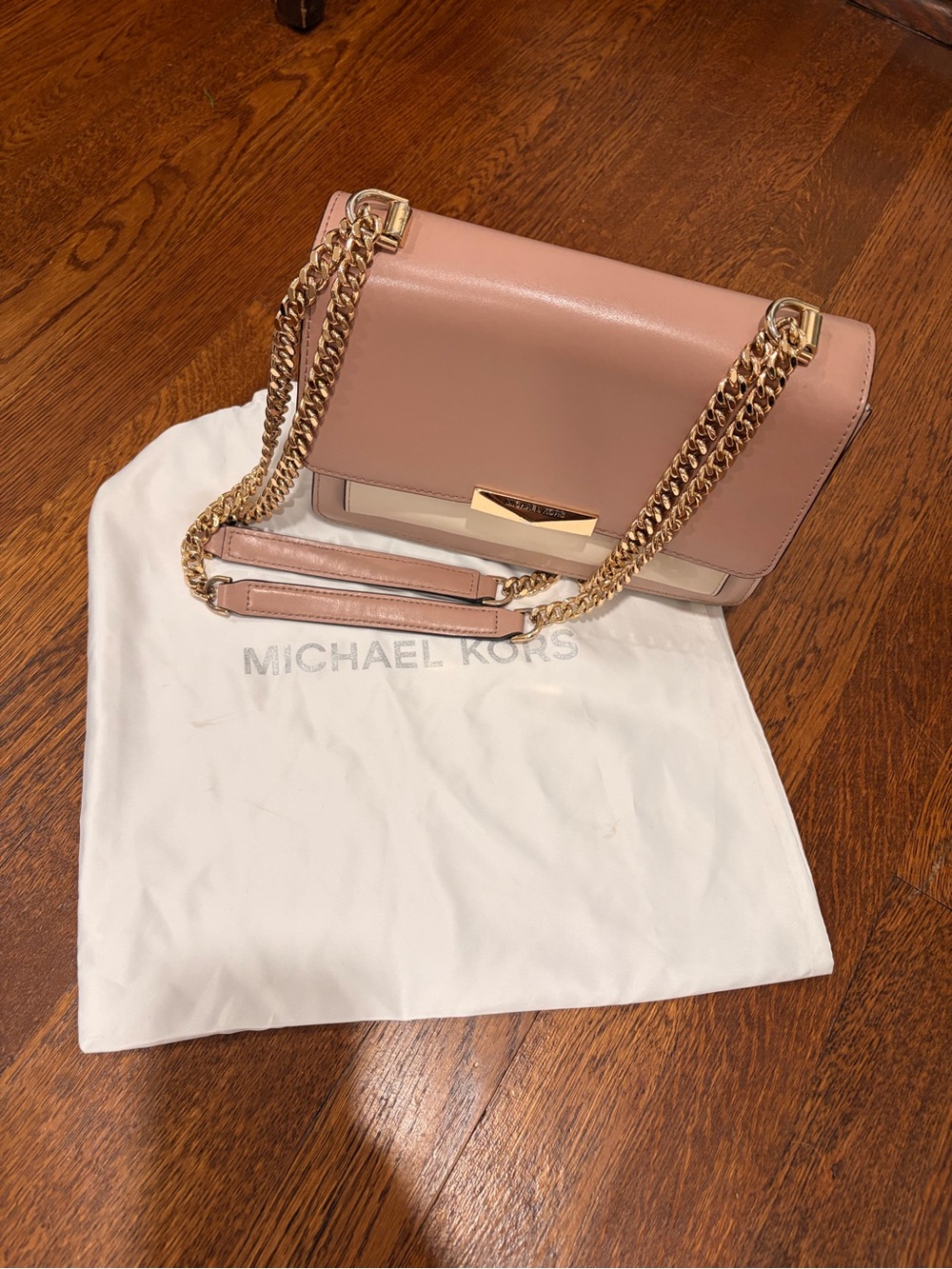 MICHEAL Michael Kors Jade Bag in Blush Pink Leather Chain Shoulder Bag